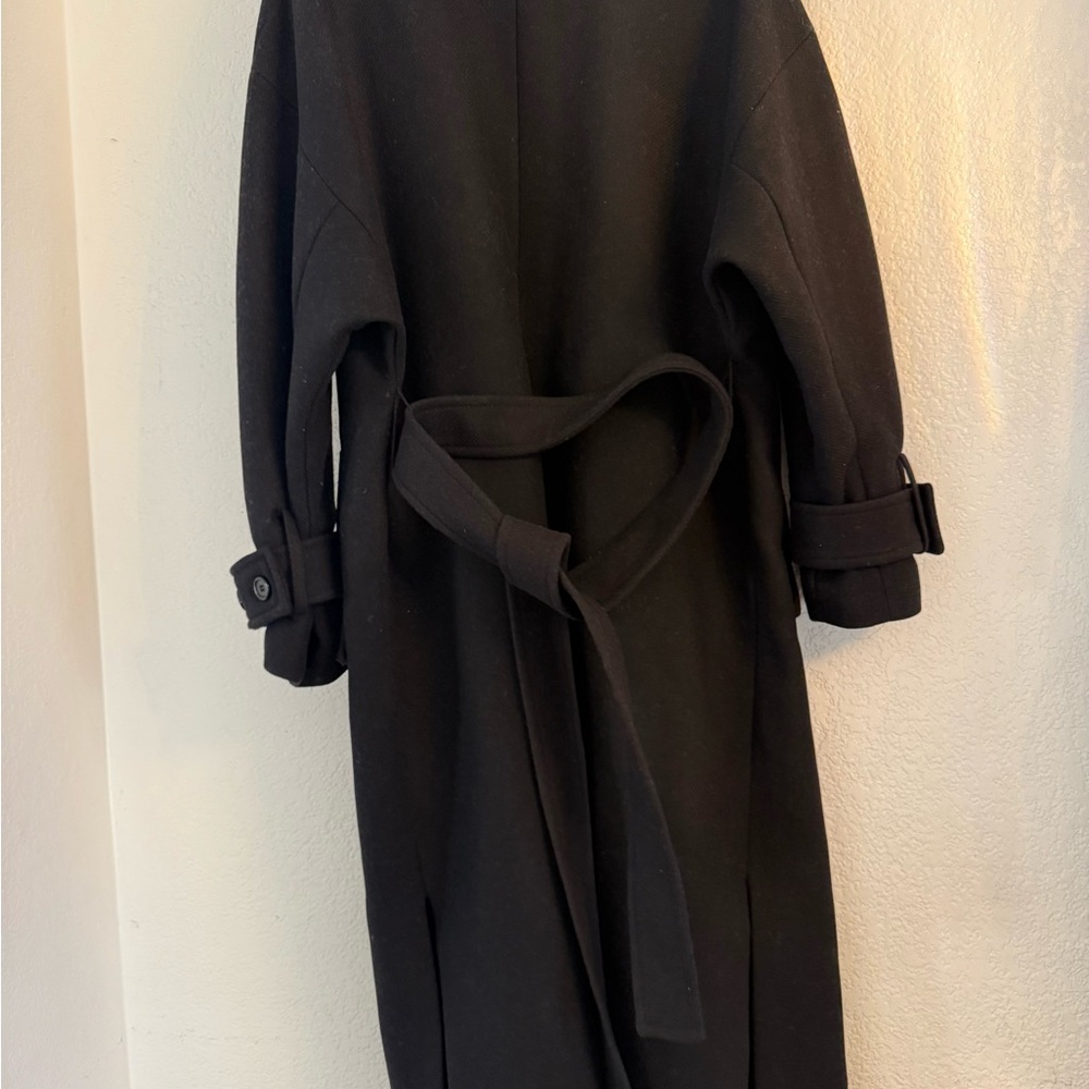 Zara Wool Wrap Coat - Picture 3 of 5